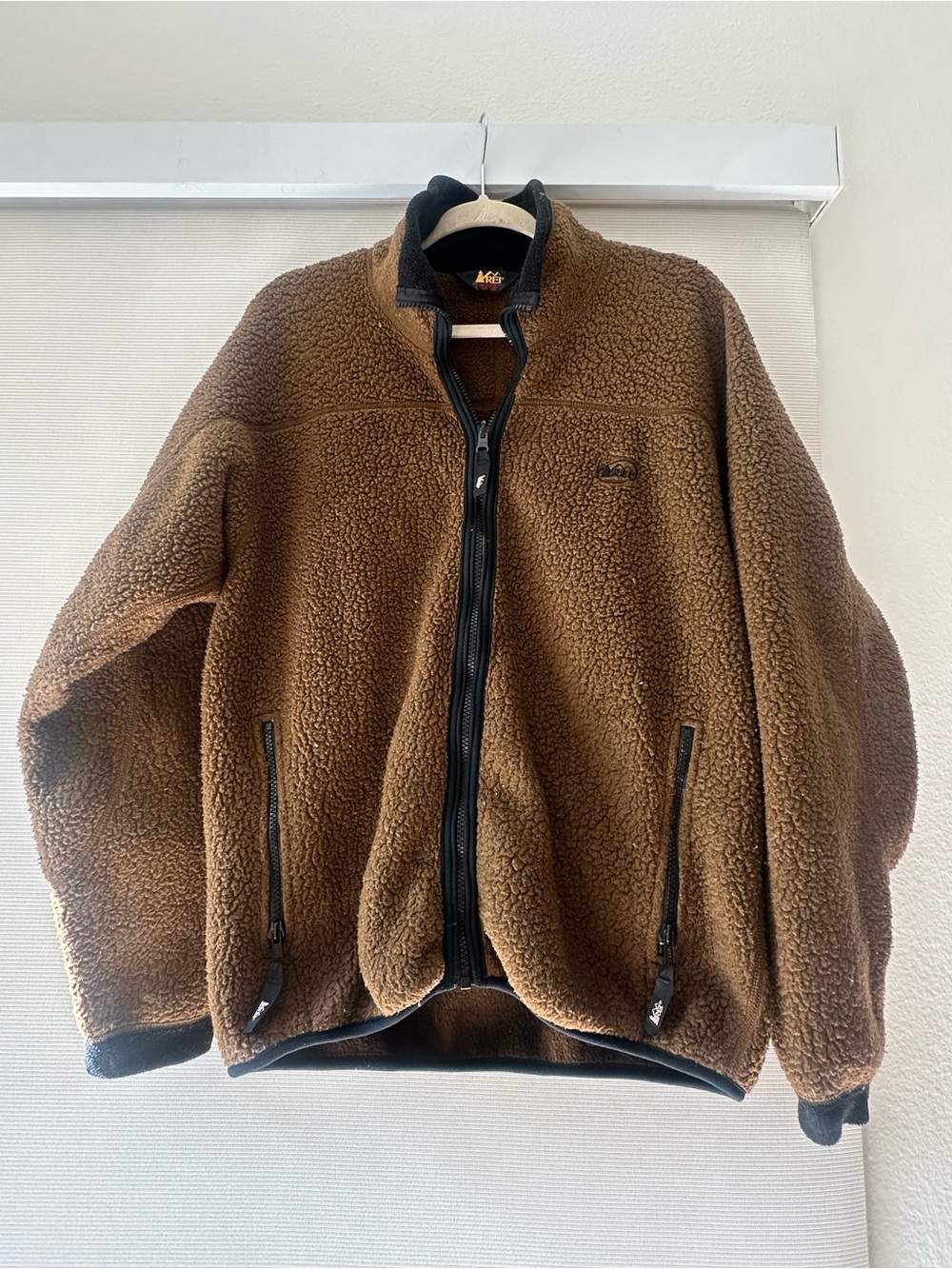 REI Brown Sherpa Fleece Zip Jacket